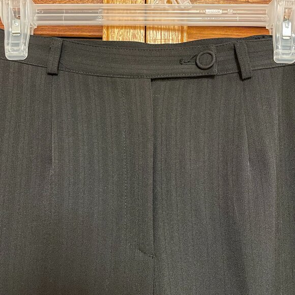 Vintage Black Pinstripe High Rise Trousers - Picture 2 of 3